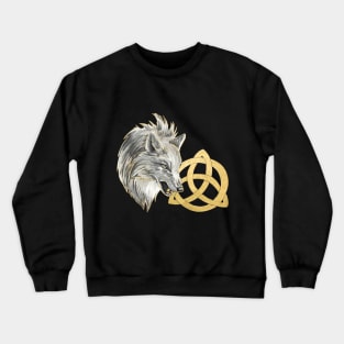 Snarling White Wolf Crewneck Sweatshirt